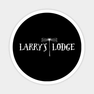 Larry's Lodge - Dragon Fly White Magnet